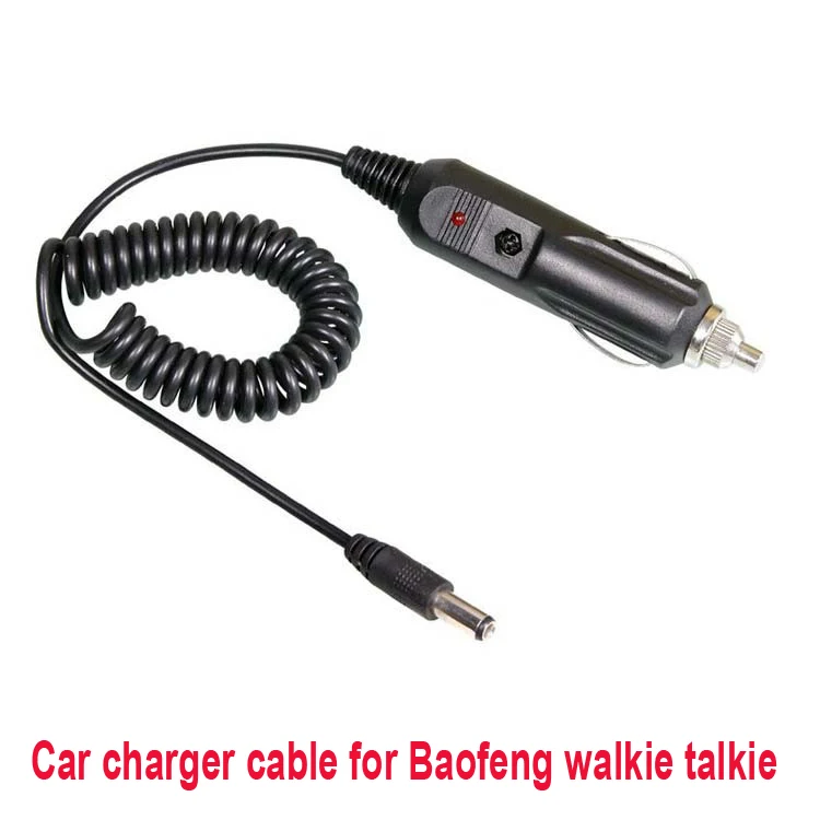 1 pcs 12V car charger cable for baofeng UV 82 UV 5R 9R walkie talkie