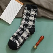 Новые женские зимние носки, носки из мериносовой шерсти, пушистые женские плотные носки, теплые носки-тапочки для девочек