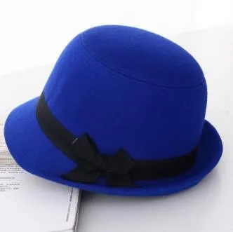 SHALUOTAOTAO Панама женская шапка Тренд Осень Зима Мода лук Fedoras элегантные индивидуальные бренды Sombrero для отдыха вечерние шляпа новинка - Цвет: Royal Blue