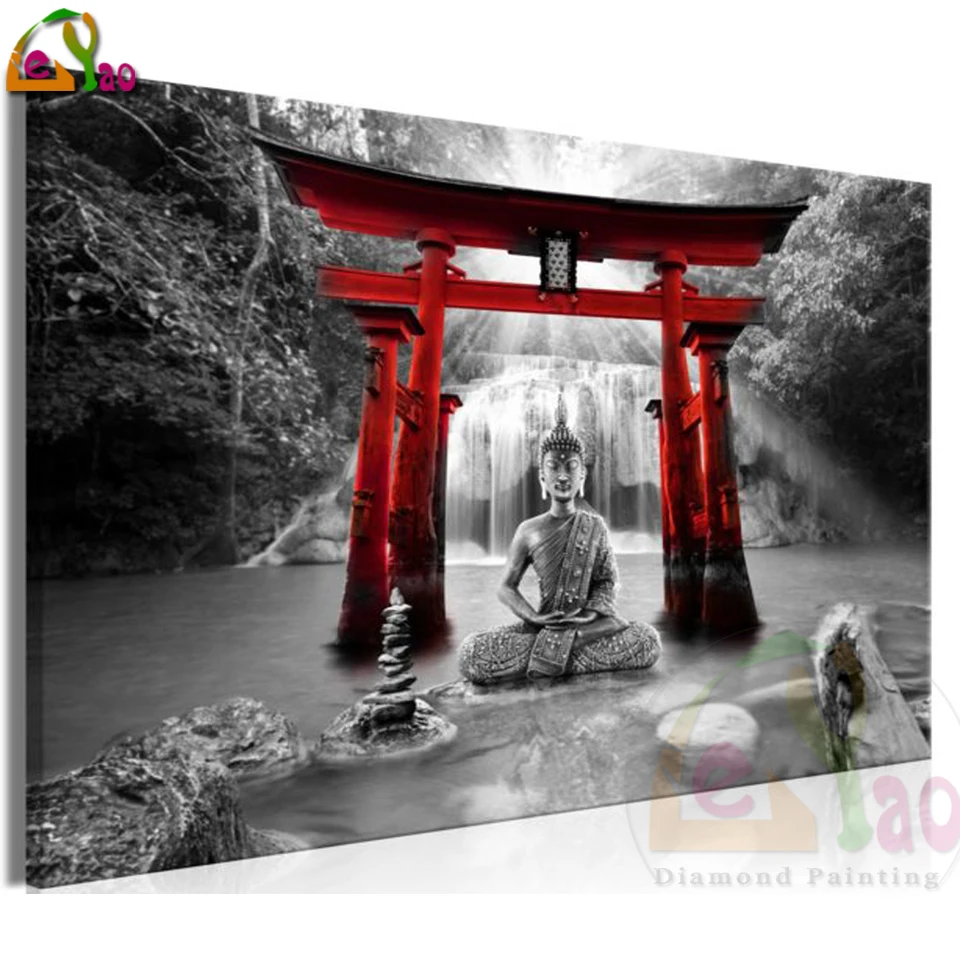 Buddha Smile Wide Red5d New Arrivals Diamond Painting Sea Ship Handmade Gift Diamond Embroidery Landscape Mosaic Home Decoration