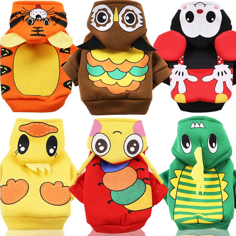 

Cartoon Animal Designer Dog Clothes Warm Puppy Outfit Dog Hoodies Transformed Costume For Small Medium Dogs Chihuahua Coat 10E