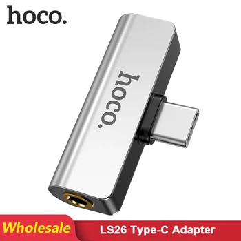 

HOCO LS26 31 pcs/Lots Wholesale Aux Audio Adapter for Type C to Type-C 3.5mm for Huawei P30 Pro Xiaomi Mi Headphone Adapter