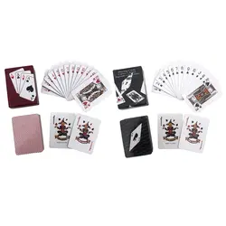 2 коробки для покера портативная мини-покерная забавная настольная игра для покера, красный и черный