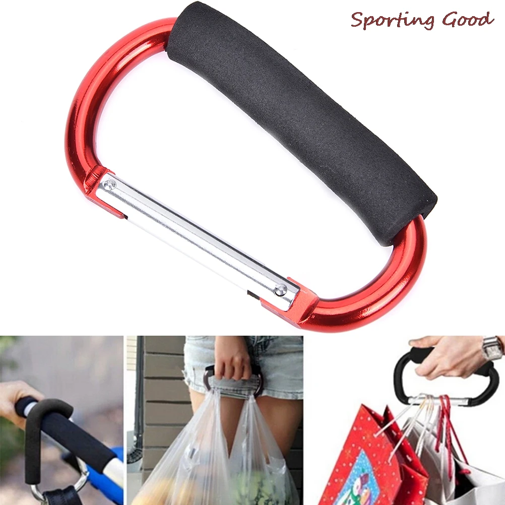Hot Outdoor Multi-function EDC Tool Aluminum Climbing Carabiner Hook Gear Multi Tool Buckle Rock Lock With Sponge