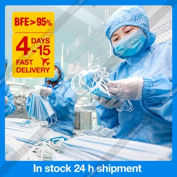 

Fast Delivery Disposable Mask 3 layer Filtration Face Mouth Masks Non-Woven Breathable Mask Quality Meltblown Mouth Face Masks