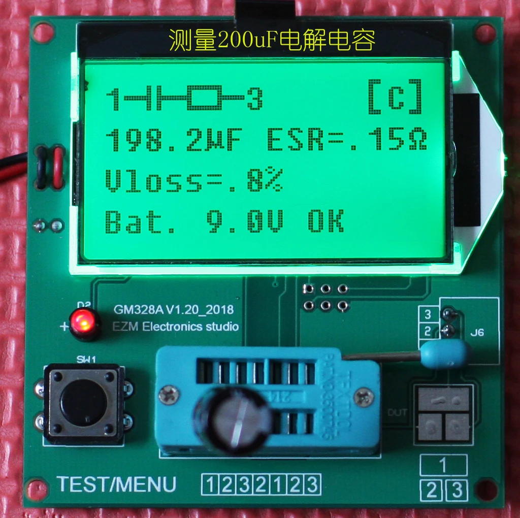 GM328A цифровой Транзистор тестер RLC ESR метр генератор сигналов Диод Триод измеритель емкости MOS/PNP/NPN LCR мультиметр