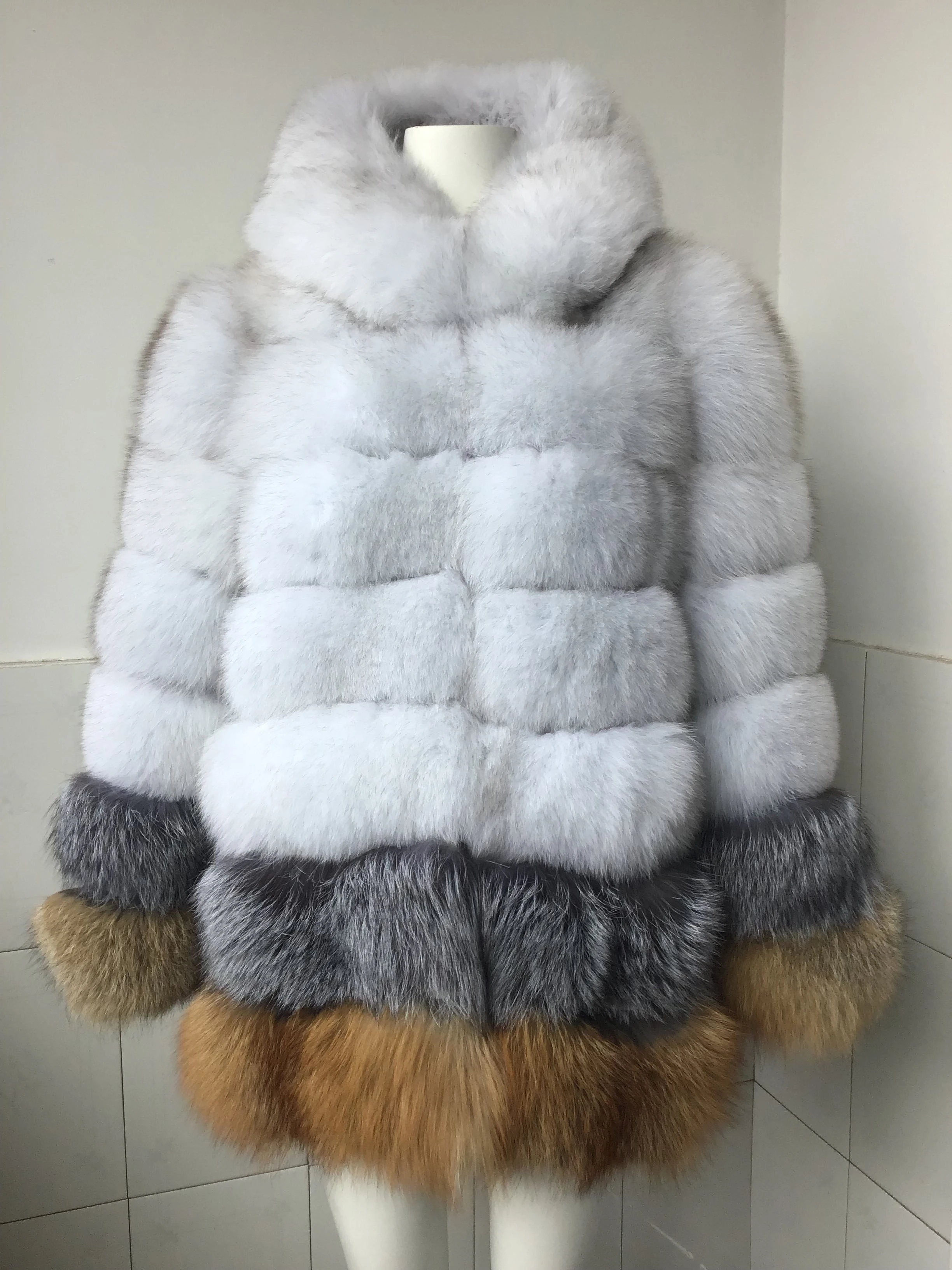 fox fur hoodie