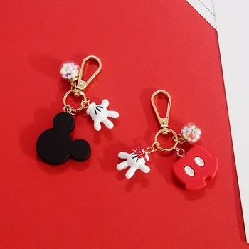 

2019 New Fashion Cute Keychains PVC Cartoon Figure Mickey Super Mario Trolls Key Chain Mini Anime Key Ring Minnie Key Holder
