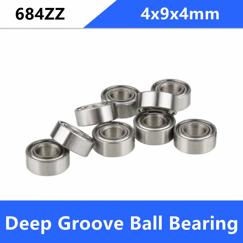 

100pcs/500pcs 684ZZ 684 684Z 684-2Z miniature shielded cover deep groove ball bearing 4x9x4mm