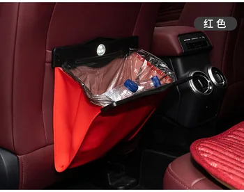 

Car seat back organizer PU leather garbage storage bag auto back seat multi-pocket hanging bag car organizer accessories