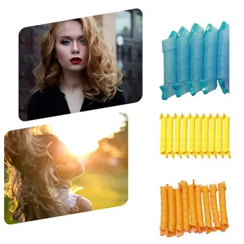 

20Pcs/set Hair Curler Large Curls Do Not Hurt Hair Curling Iron Artifact Magic Volume Diy Spiral Big Wave Curling Tubes 3 Colors
