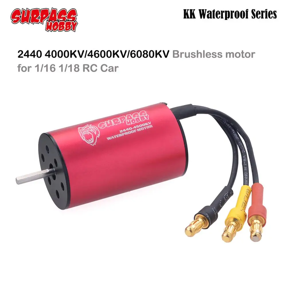 Бесщеточный мотор SURPASS HOBBY KK 2440 6080KV 4600KV 4000KV бесщеточный для 1/16 1/18 RC TRAXXAS машина RTR