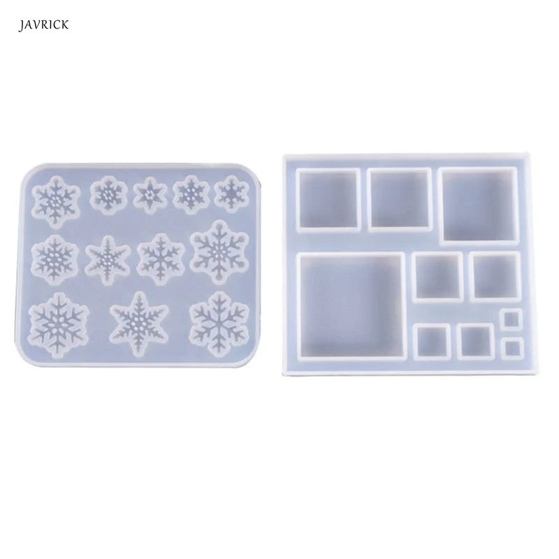 

Silicone Molds Snowflake Square Jewelry Mold DIY Jewellery Making Accessories UV Resin Tool