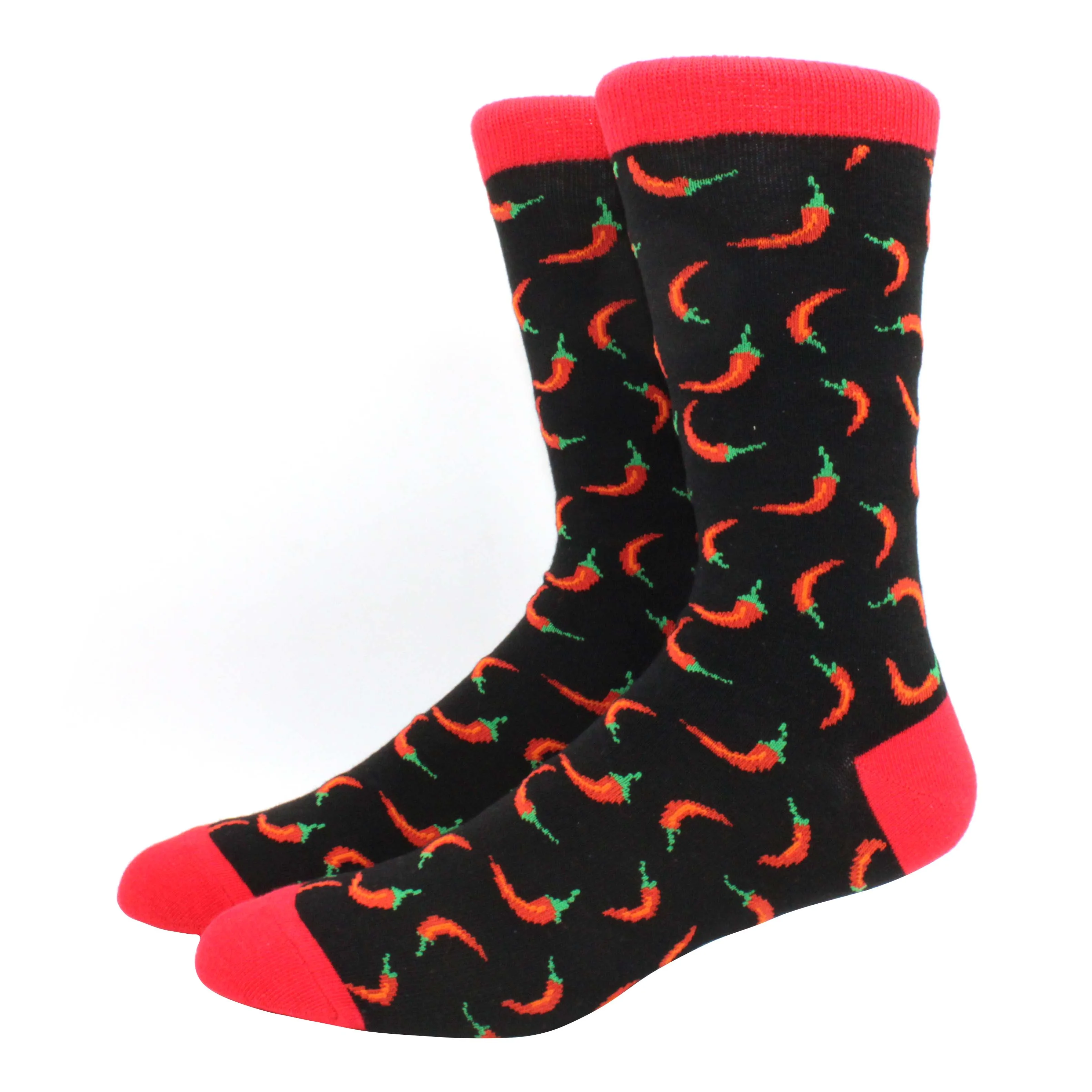 Vibrant Hiphop Cotton Men's Socks - Harajuku Fun Animal Design