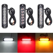 Barre lumineuse à 6 LED pour le travail et la conduite, phares antibrouillard pour véhicule tout terrain, SUV 4WD, voiture, bateau, camion, ATV, 12V – 24V