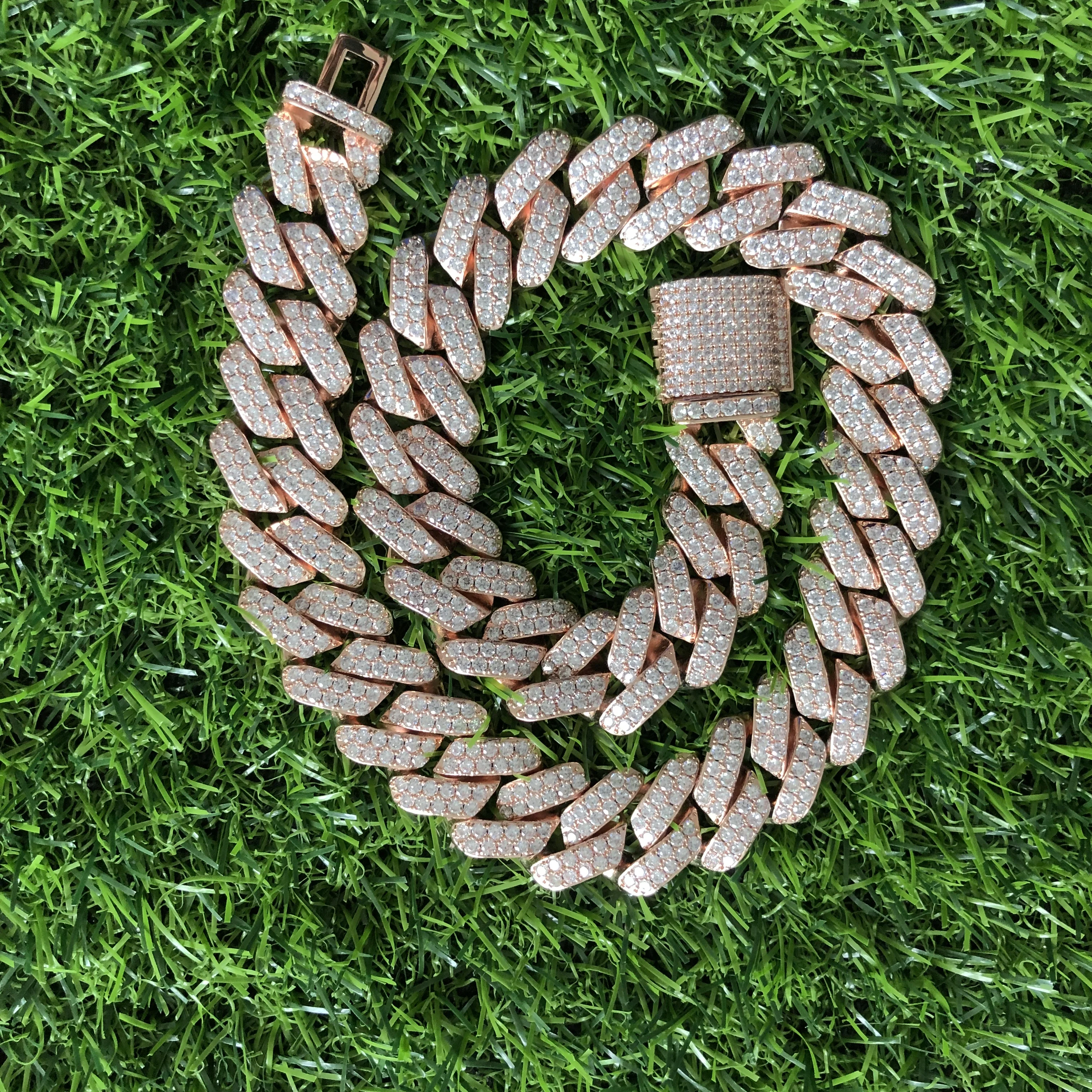 

Iced out prong cuban link chain hiphop jewelry for Gift