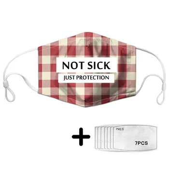 

Classic Plaid Pattern Women Reusable Mouth Mask Not Sick Just Protection Masks For Ladies Soft Non-disposable Face Tapabocas