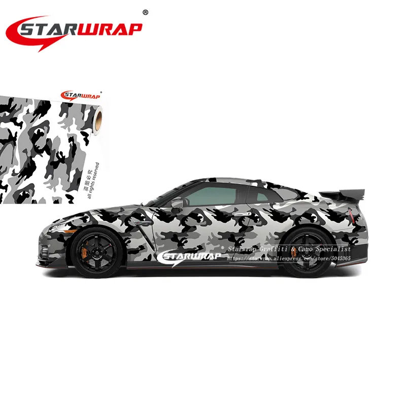 324 Starwrap Styling Stickers for car Vehicle body Waterproof PVC camouflage film Roof Sticker Camouflage Vinyl Film Vinyl Car Wrap - Название цвета: 324