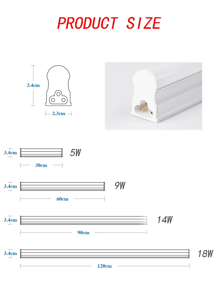 Яркость Светодиодная трубка Лампа 220V 230V 240V T5 люминесцентный свет трехпробиваемая трубка 2ft 4ft Внутреннее освещение супер 20W 30W 40W лампа