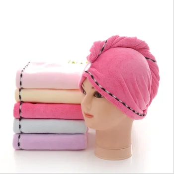 

Magic Dry Hair Cap Microfiber Coral Fleece Shower Cap Quick Dry Hair Cap Wrap Towel