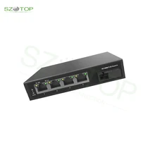 

5 Ports with 4*POE port+ 1* Fiber Port 100Mbps Single Mode POE Switch SC Connector Dual Fiber 1310nm Ethernet Network Switch