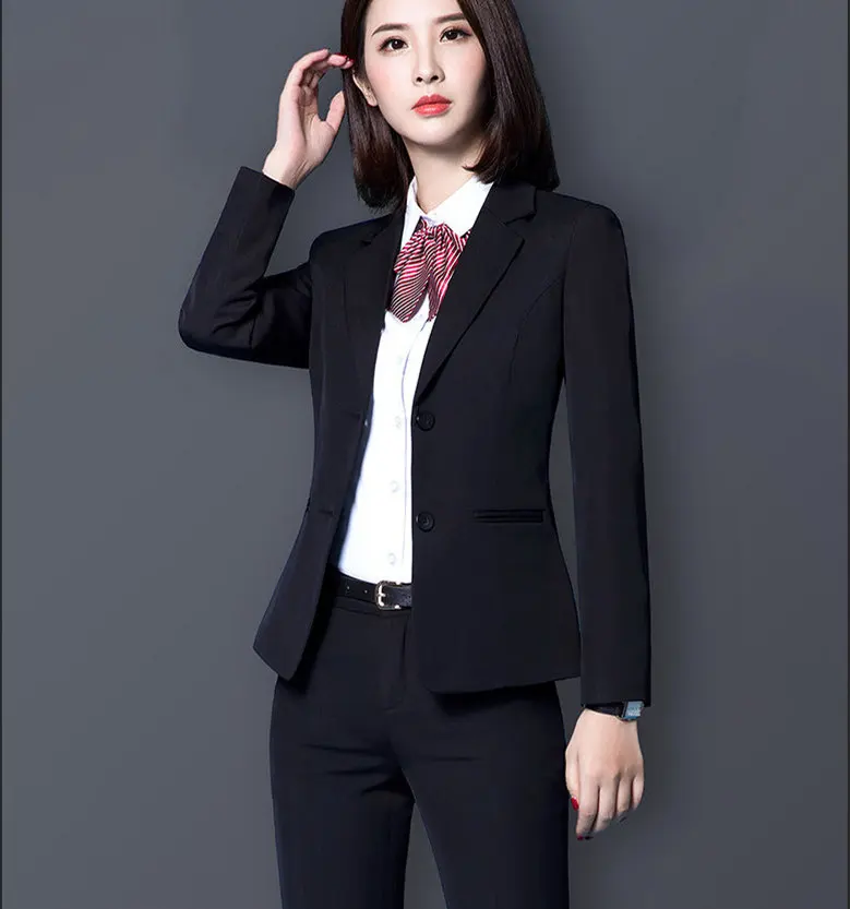 Женский деловой костюм для работы брючный женский корейский Блейзер и брюки