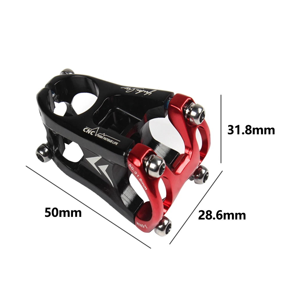 Outdoor Front Cycling Lightweight Handle Stem Hollowed Out Mountain Bike Short Accessories Screw Mount Calmp Aluminum Alloy