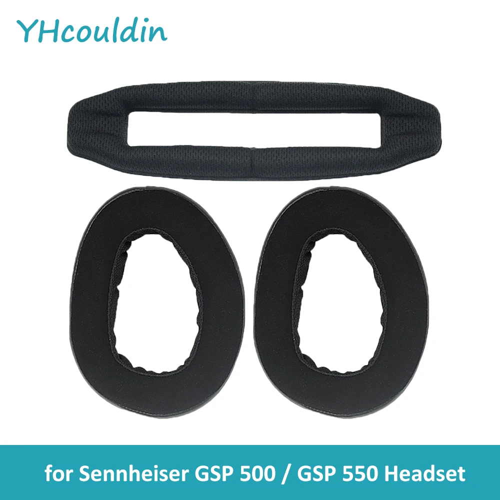 YHcouldin Replacement Ear Pads Suitable for Sennheiser GSP 500 550 PC Gaming Headset Leatherette Ear Cushions Headphones Cover
