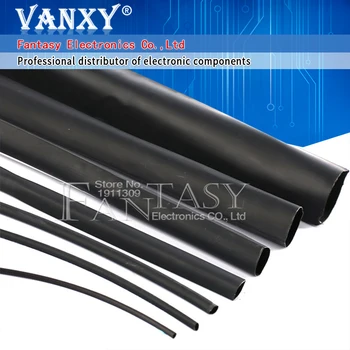 

2 Meters Heat shrinkable tube 7mm 8mm 9mm 10mm 11mm 12mm 13mm 14mm 15mm 16mm Black Insulation Sleeve