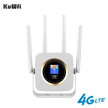 

KuWFI 4G Router Sim Buit-in Power Bank Wifi Router Unlocked 3G/4G CPE CAT4 150Mbps Mobile Wifi Hotspot With Sim Card Slot