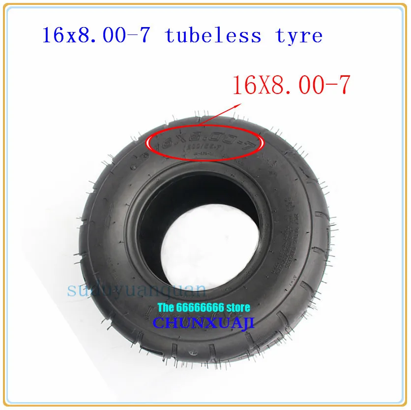 16x8. 00-7 бескамерные шины 16X8-7 износостойкие дорожные вакуумные шины подходит для пляжного автомобиля ATV Go-kart четырехколесные колесные диски