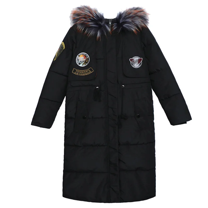 Зимняя женская куртка размера плюс 6XL 7XL 8XL, хлопковая утепленная парка с капюшоном и меховым воротником, зимнее длинное пальто большого размера