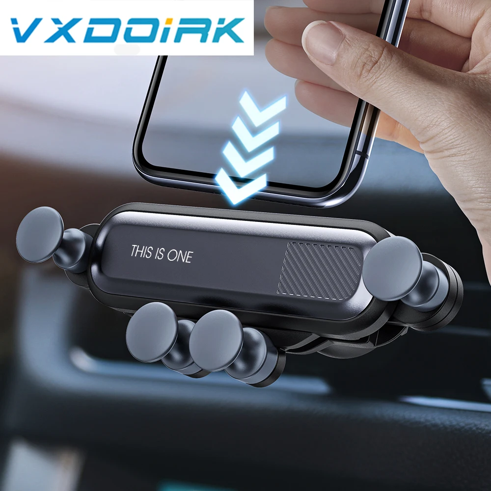 Vxdoi Gravity Car Holder For Phone in Air Vent Clip Mount No Magnetic Mobile GPS Stand iPhone XS MAX Huawei | Мобильные телефоны и