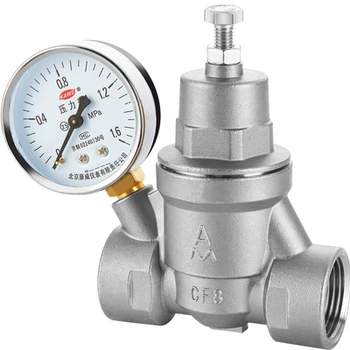 

SS304 stainless steel pressure reducing valve DN15-DN50 adjustable with pressure gauge pressure reducing valve