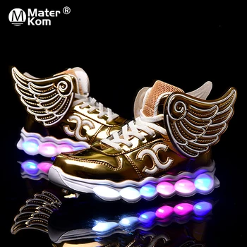 

Size 25-37 Children USB Charging Glowing Casual Shoes Boys Lightweight Non-slip Luminous Sneakers Girls Led Sneakers with Light