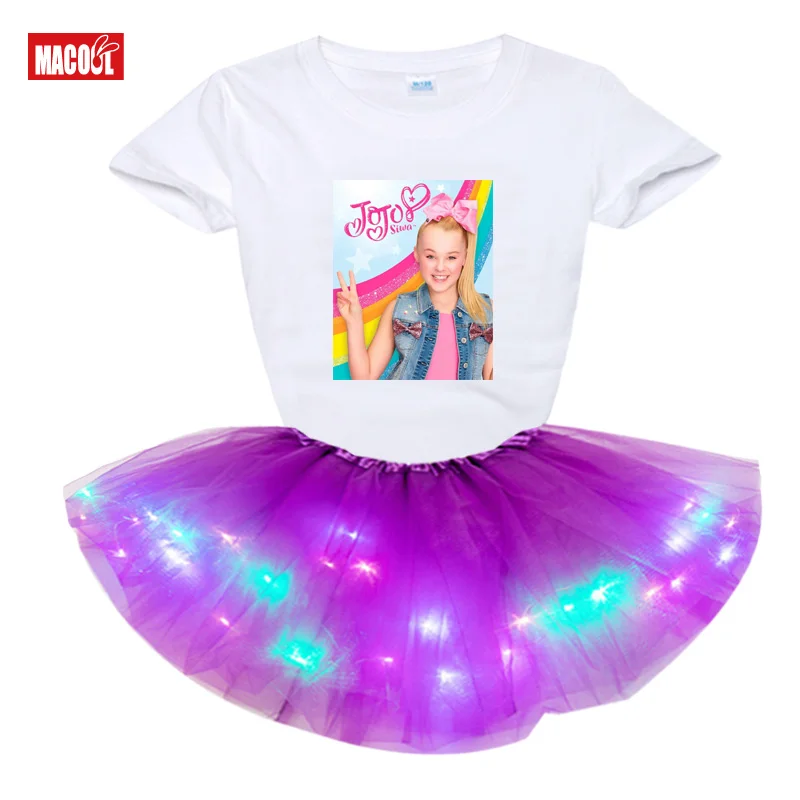 Одежда jojosiwa для детей комплекты одежды девочек модное платье-пачка со