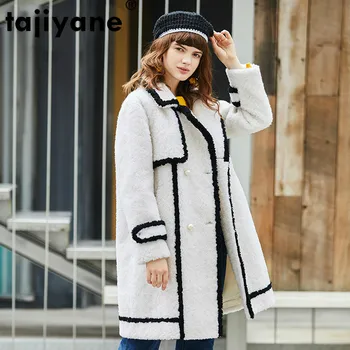 

Real Fur Coat Wool Jacket Autumn Winter Coat Women Clothes 2019 Korean Vintage Streetwear Sheep Shearling Suede Lining ZT3139