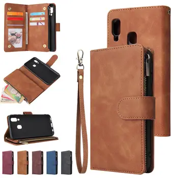 

Zipper PU Leather Card Wallet case For Samsung A20S A20E A20 2019 Galaxy SM A207 A205 A202 Flip Multifunction Phone Cover Cases