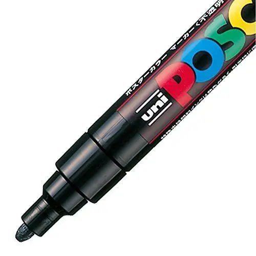 Маркер Uni POSCA среднего размера 15 цветов в наборе фотообои 15C Mitsubishi на водной