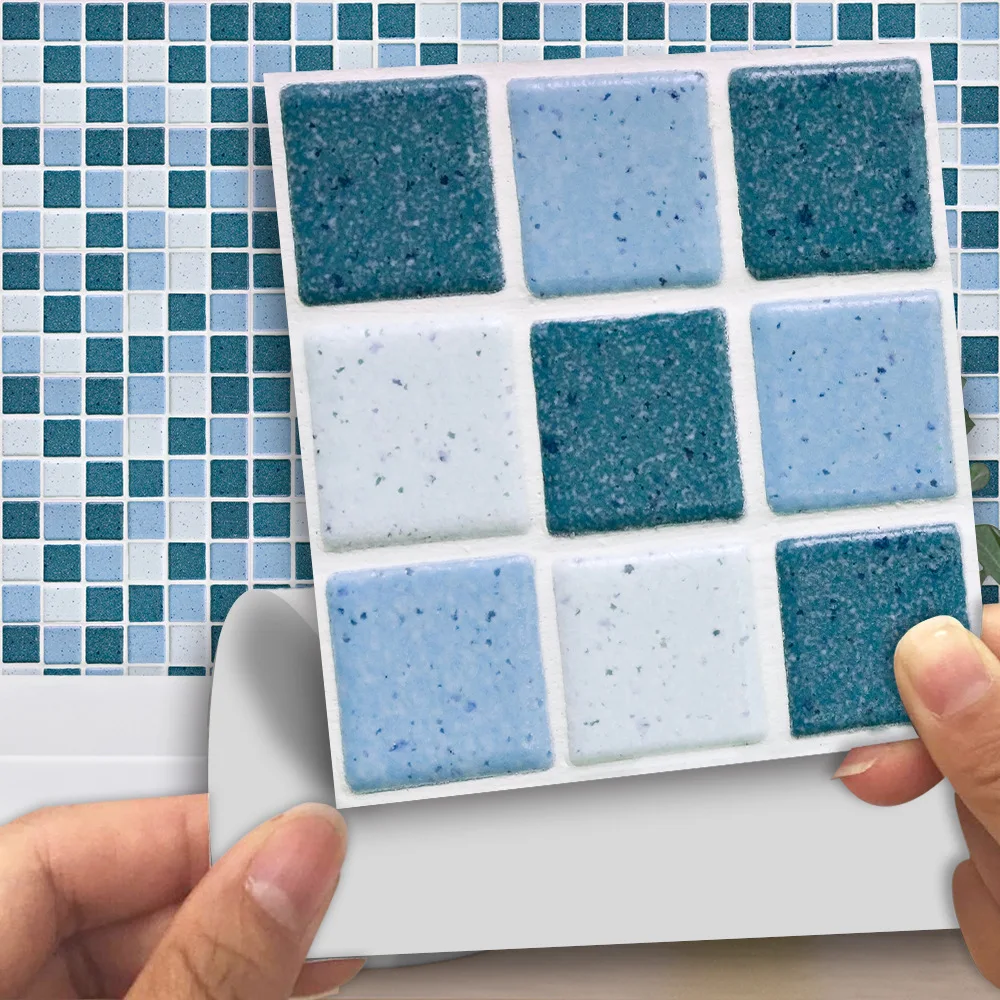 Funlife самоклеющиеся белые мозаичные плитки стикер s для украшения ванной кухни, водонепроницаемые настенные плитки наклейка стикер 10*10 см - Цвет: MTS0014