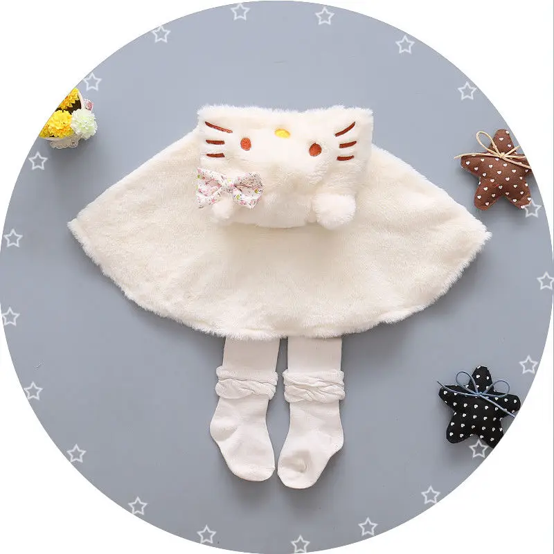 Emmababy, новинка года, одежда для малышей милая куртка-пончо с капюшоном и рисунком кота для девочек верхняя одежда, теплое пальто для детей розовый, стильный, милый, CX