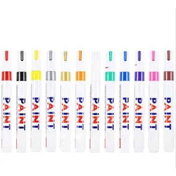 

12 Color Metallic Marker Pens,Point Paint Pen Environmental Protection And Waterproof Holiday Gift Art Supplies