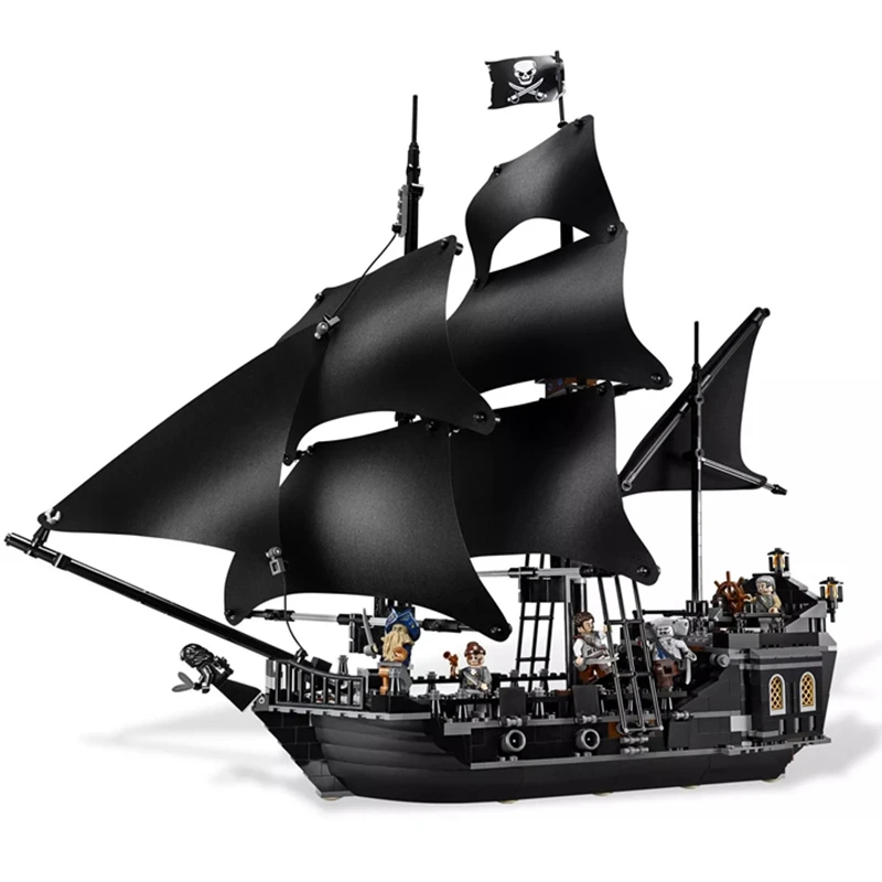 

City Ideas Jack Sparrow The Black Pearl Pirate Ship Building Blocks Model Sets Bricks Classic Movie for Children Toys Gift