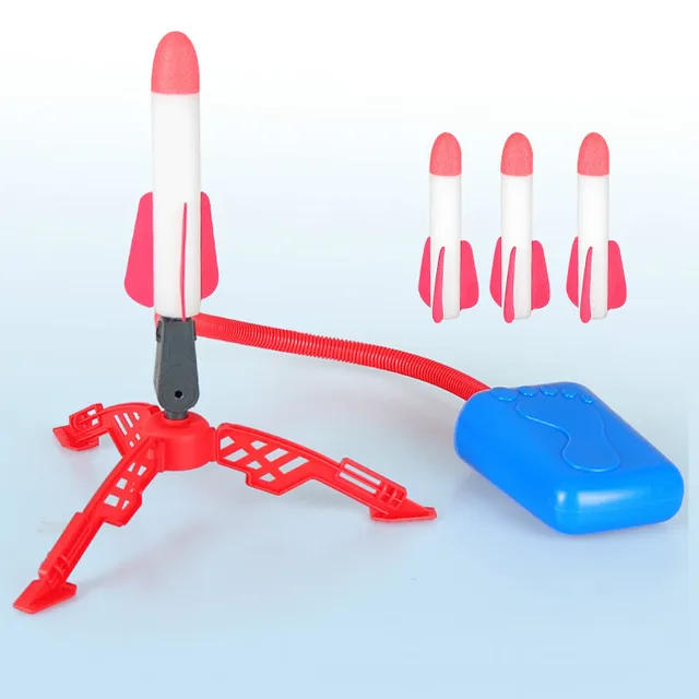 Adjustable Stomp Rocket Launcher Toys Sport Game Kids Rocket Launcher Air Step Pump Power Rocket Outdoor Sport Toys For Children 2