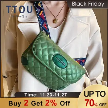 

TTOU New Fashionable Women Crossbody Bag Brand Mini Designer Travel Armpit Bag High Quality Ladies Bag PU Leather Chest Bag