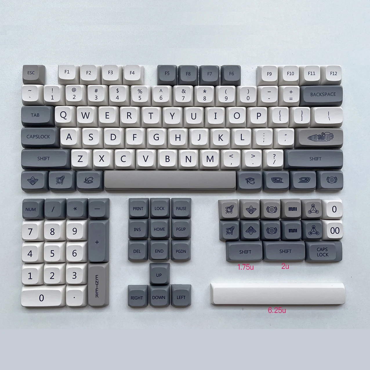 Several Types of Thick PBT Keycaps ZDA Profile Dye Sublimated Top Print for Cherry MX Switches