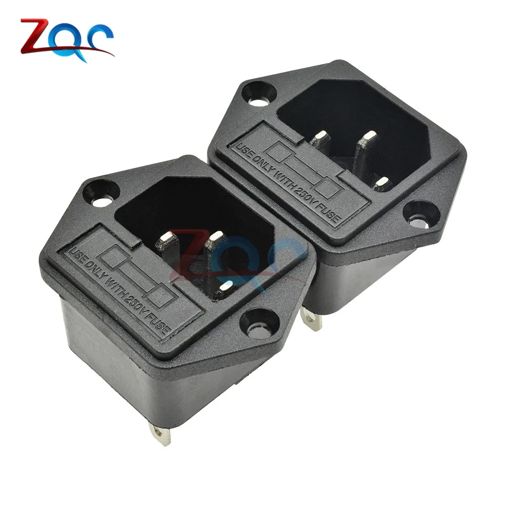3Pin iec320 c14 dans le module de ligne prise fusible interrupteur 10A