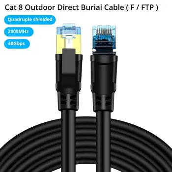 

High Speed Gigabit Cat8 Ethernet Cable 10ft MORELECS 40Gbps 2000Mhz SFTP LAN Network Internet Cables For Router Modem PS Xbox