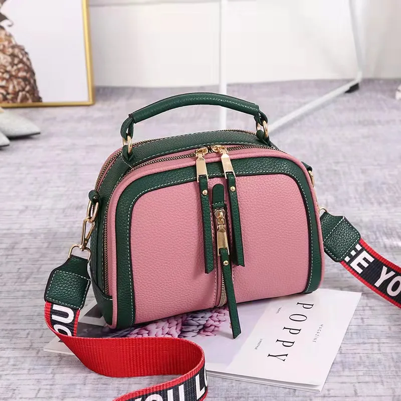 Bags women's new fashion handbags Korean version of the hit color mother-and-child shoulder strap one-shoulder messenger bag