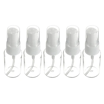 

5 Pcs/Set Empty Spray Bottle Clear Plastic Water Spray Makeup Bottle Container with Atomizer Pump 15ml